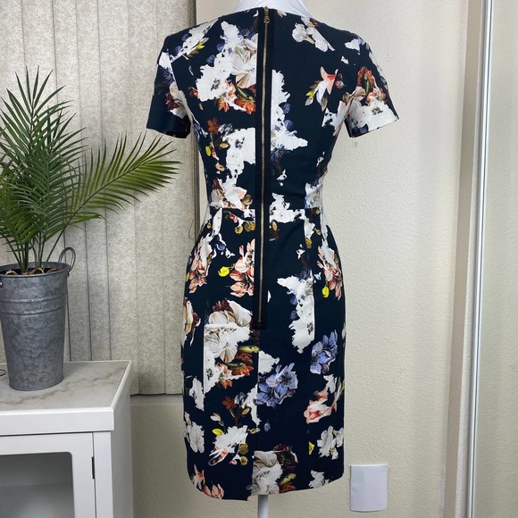 Erdem Floral Dress Designer Joyce Sheath in Size 4 - Picture 4 of 12
